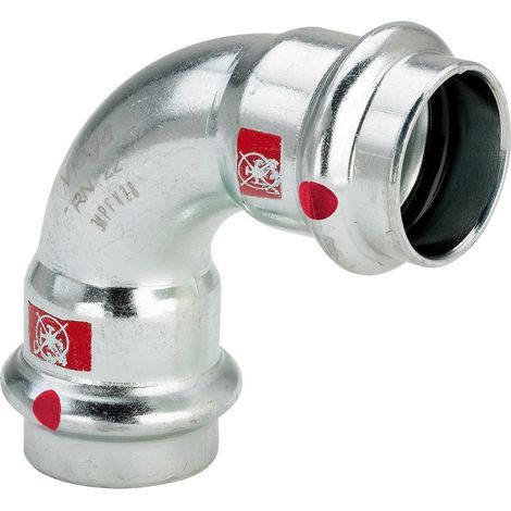 Viega Prestabo Bogen 558130 18 mm, 90Grad, Stahl unlegiert, SC-Contur (1/5)