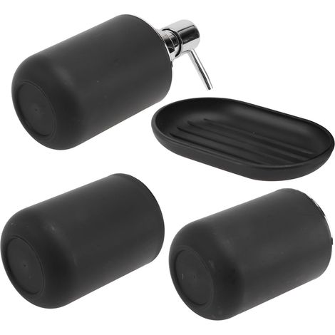 Badezimmer Accessoire Set 4 teilig Mundspülbecher und