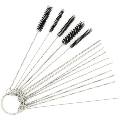 Carburateur Carbone Dirt Cleaner Outils De Nettoyage Kits, 10 Aiguilles De Nettoyage + 5 Brosses De Tube en Nylon (1/5)