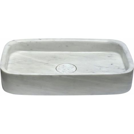 MOSAVIT TAHOE Lavabo Sobre Encimera Piedra Natural Blanco - ref: MSV-TAHOE (1/2)