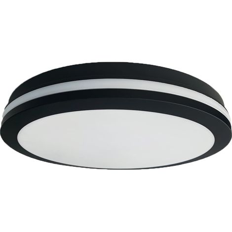 Plafonnier rond 30 cm LED 36W noir/blanc Marlon Eko-Light (1/5)
