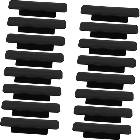 Lot de 20 poignées adhésives pour meubles, sans perçage, noires (1/5)