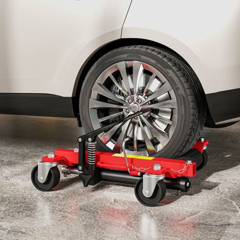 Juego de 2 plataformas rodantes para coches, capacidad de 680 kg, plataforma rodante para mudanzas, ancho de rueda de 22,8 cm, 56 x 54 x 19,5 cm, color negro.
