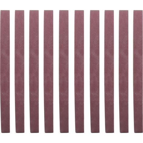 Ortviai Bande abrasive pour ponceuse à bande – 10 unités, 452 x 15 mm, grain 240, oxyde d’aluminium (1/5)