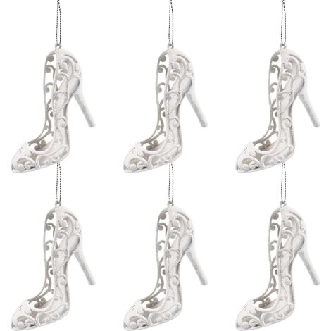 Pendentifs Sapin de Noël Décorations Suspendues pour Fête de Noël Lot de 6 en Écume Blanc Style Cartoon et Arbre Festif (1/5)