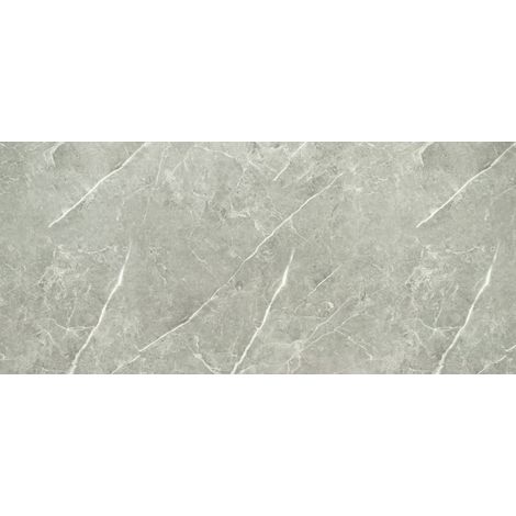 Panneau décoratif autocollant en PVC, lisse, aspect marbre gris foncé, 280 x 60 cm (1/3)