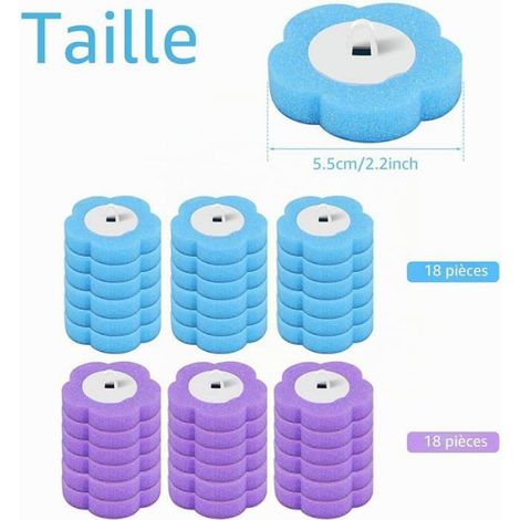 Brosse WC Jetable - Tête Soluble Dans L Eau - 36 Tetes De Rechange - Poignee Allongee Ergonomique - Pour Salle De Bain (1/5)