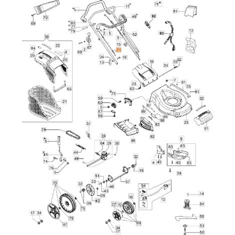 Cavo acceleratore tagliaerba modelli G53TBXE ORIGINALE EMAK 66070323R