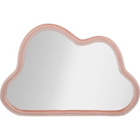 Espejo de pared en forma de nube con marco de terciopelo 90x60cm Cloud (1/5)