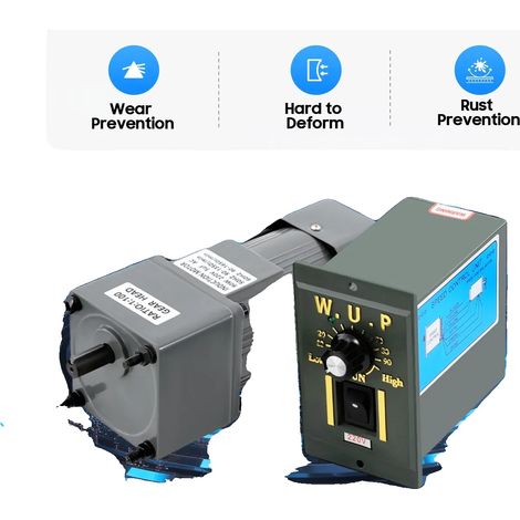 Motorreductor, 90 W, 220 V, par de 3,8 Nm, eficiencia IE 4, 164 mm x 90 mm x 74 mm (1/5)