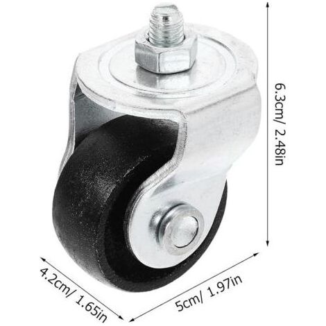 Roues de Remplacement pour Cric Hydraulique 2 Tonnes Roulettes Pivotantes Robustes Horizontales Accessoire Garage Polyvalent Roulements Solide Kit 2 Pièces pour Entretien Cric (1/5)