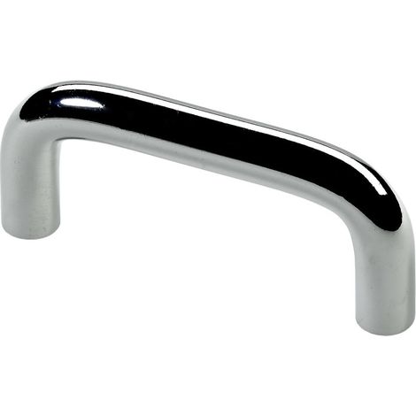 Hettich Möbelgriff Stahl silber 10,0 x 74,0 x 30,0 mm - 1 Stück Möbelgriffe