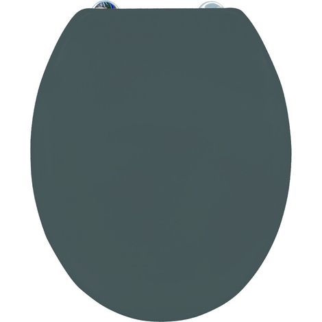 Abattant WC Thermo Dur Gris Anthracite - Charnières Inox