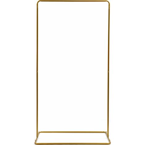 2m Hochzeitsbogen Metall Gartenparty Quadratisch Blumenrahmen Dekorieren Golden (1/5)