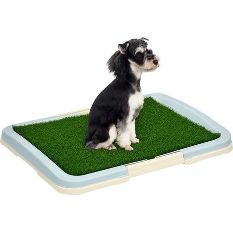Hundetoilette mit Kunstrasenmatte, Schale und Drahtgittereinsatz, 63 x 48,5 cm (1/5)