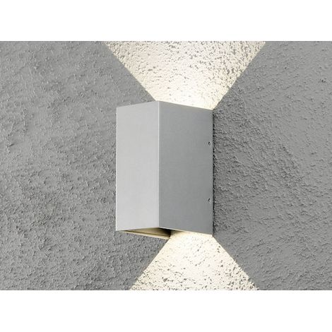 LED Außenwandleuchte CREMONA Up and Down Höhe 17cm, Grau (1/5)