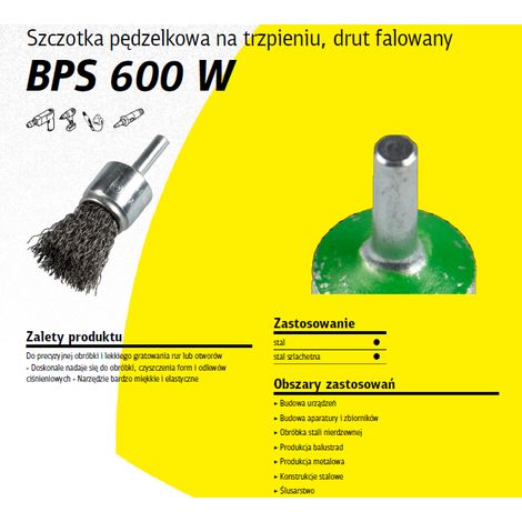 Spazzola metallica Klingspor bps600w 30 mm 18000 giri