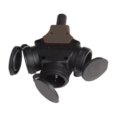 Dreifachstecker mit Abdeckungen zum Crimpen des Kabels IP44 GSC 0500168