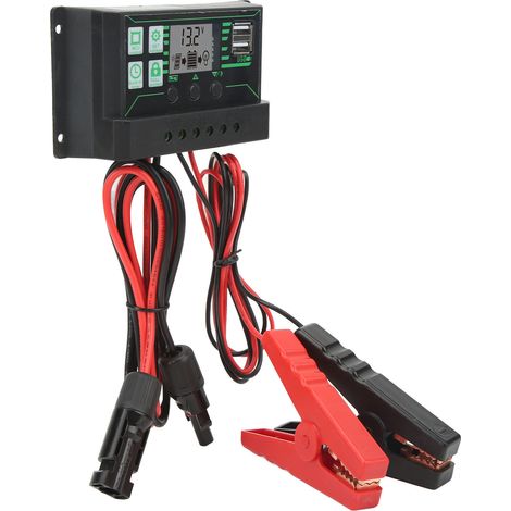 Contrôleur de charge solaire MPPT 12V/24V, régulateur de panneau solaire 360W, paramètres réglables, écran LCD pour extérieur (1/5)
