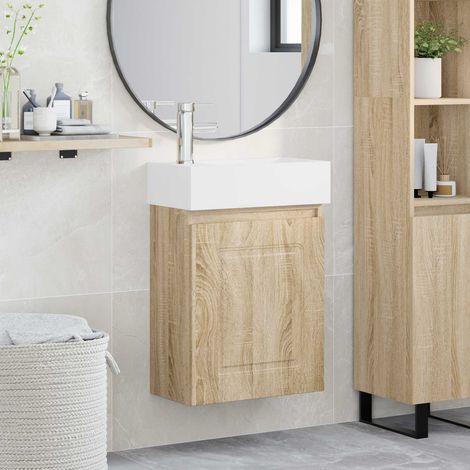 Módulo de baño con grifería Roble  45,5 x 22,5 x 84 cm