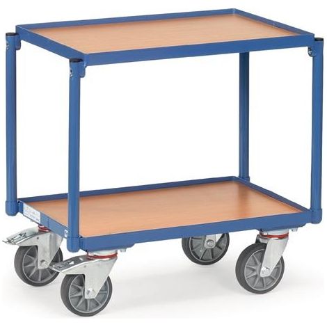 Fetra Etagen-Roller mit 2 Böden aus Holz, mit Rand 15 mm (1/2)