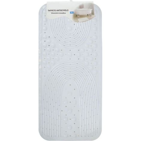 Tapis Antidérapant Pour Bain-douche Blanc 42x90 Cm Rectangulaire 87553 (1/2)