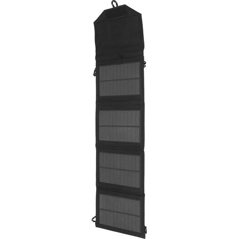 Panneau solaire portable, pliable, léger, à haut rendement de conversion et à large application (7 W) pour le camping et la pêche. (1/5)