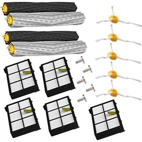 Kit d\'accessoires - iRobot - Roomba 800/900 - 2 paires d\'extracteurs - 5 filtres Hepa - 5 brosses latérales (1/4)