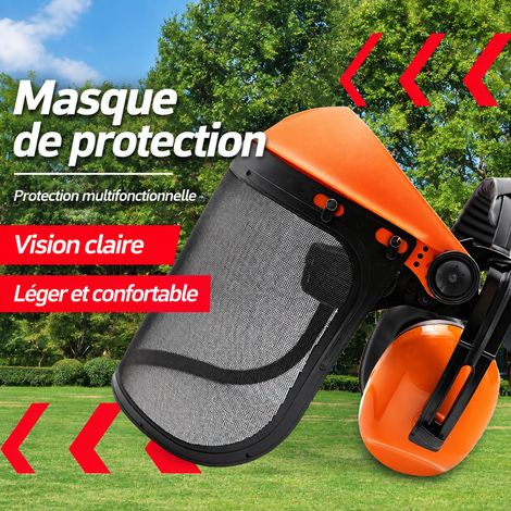 Masque de protection faciale CKL-3023W avec visière grillage métallique et protection auditive ckl-3023w 500 g – Livraison gratuite (1/5)