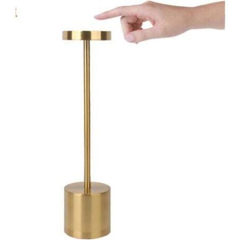 Lampada da tavolo a LED wireless ricaricabile da 1200 mAh con porta USB, in alluminio, per sala da pranzo o ufficio (locale o locale)