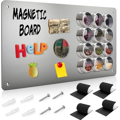 Tableau Magnétique Mural, Plaque Aimantee pour Magnets, 30x43.5x0.08cm Ultra Mince Metal Tableau pour Magnet Plaque Magnétique A3 (1/5)