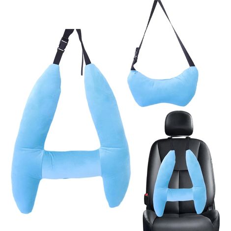 Appui-tête de siège auto avec oreiller voyage en forme H . Cet ergonomique offre un confort optimal