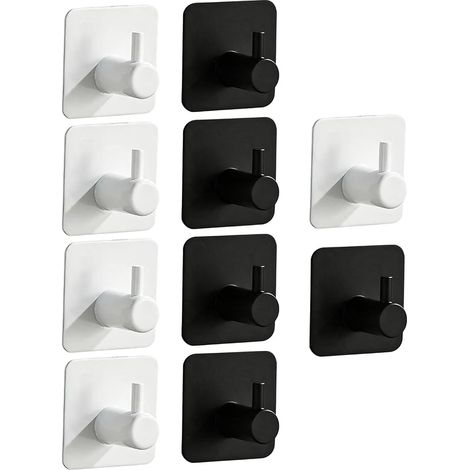 Porte-Serviettes Autocollant Crochet De Rangement Pour Salle Bain Et Cuisine, Simple Résistant À La Charge Montage Mural, Adapté Au Petits Objets。