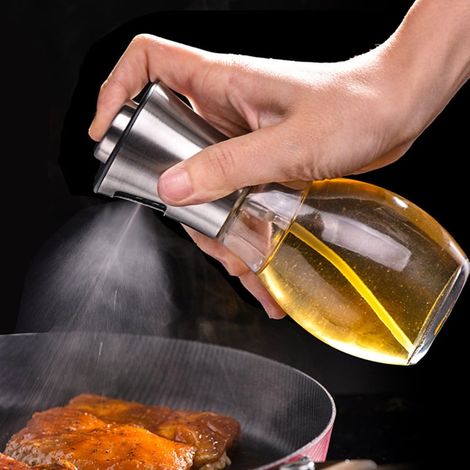 Vaporisateur Huile Olive - Bouteille Verre 200 ml - Pulvérisateur Uniforme pour Barbecue Cuisine - Bouton Acier Inoxydable 304 - 1 Pièce (1/5)