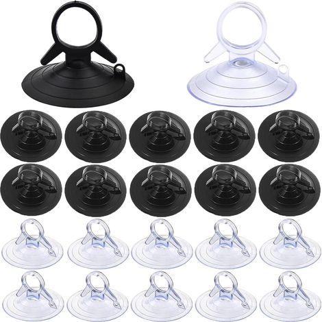 60 Pièces Ventouse Pare Soleil 45mm sans Crochets Ventouse Transparente Mini Ventouse pour Vitre, Salle de Bain Pare Brise Voiture (1/5)