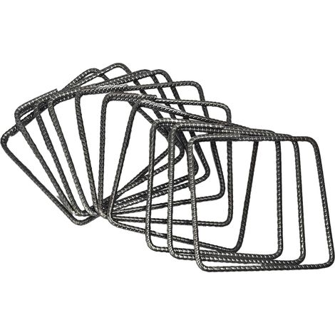 Étriers de renforcement pour la construction, chapes, 19x19, fil de 6 mm (1/5)