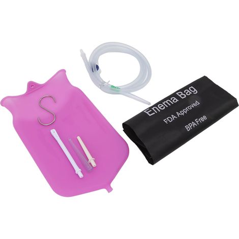 Kit de poche à lavement professionnel réutilisable en silicone sans BPA, 2 L, pour les soins de santé