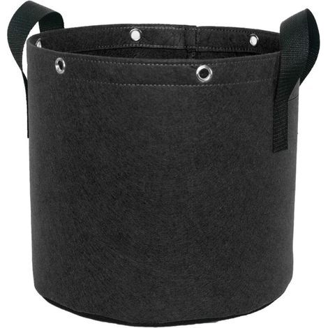 CSPARKV Sacchetto per la coltivazione di piante da 2 galloni, ideale per orti, pomodori e fragole, con elevata capacità (2/5/10/15 galloni), resistente e lavabile, colore nero. (1/5)