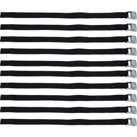 10 sangles de fixation en nylon résistant à la saleté avec boucles en alliage de zinc pour bagages et marchandises (1/5)