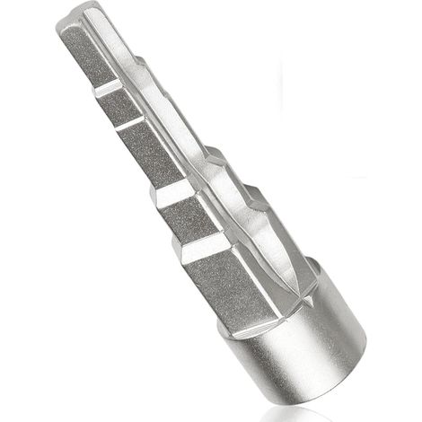 Clé étagée universelle pour radiateur - Clé étagée sanitaire avec carré intérieur 5 niveaux - Valve de radiateur - Clé à douille 1/2" - Pour raccord de valve sanitaire (1/5)