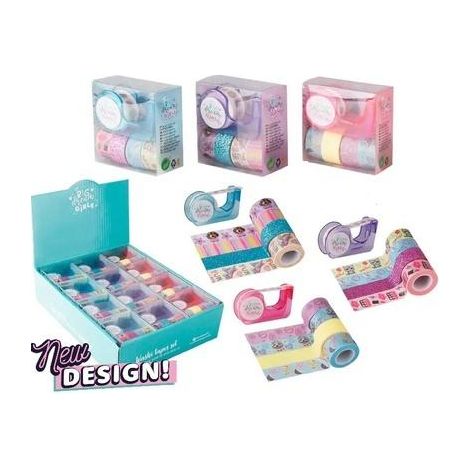 Set di mini nastri adesivi, 4 pezzi misti