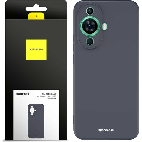 Coque en silicone Spacecase noire pour Huawei Nova 11/12S (1/5)