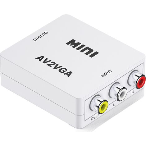 Convertisseur AV Vers VGA - Adaptateur RGB 480P Mini Composite Pour TV Set Top Box (1/3)