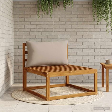 vidaXL Cojín de Respaldo de 1 Pieza PUTTEN 100% Poliéster Beige (1/5)