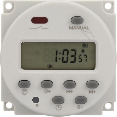 Programmierbarer Timer mit Digitalanzeige, kleine Ausführung, 7 Tage, 1S 168h, 5VA (110V AC) (1/5)