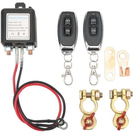 SUNXURY,DC12V Coupe Batterie à Distance, Coupe Circuit de Voiture Anti Vol Empêche La Décharge de La Batterie, Courant élevé Coupe Batterie Maître pour RV ATV Voiture Bateau, Distance de Contrôle(2)