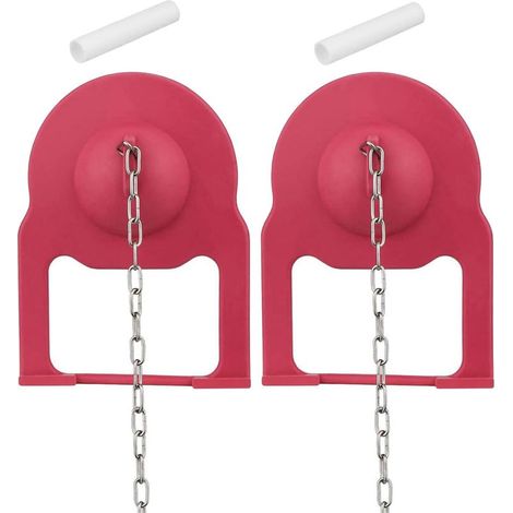 Lot de 2 clapets de toilettes universels, caoutchouc (1/5)