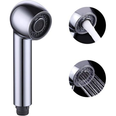 Douchette Cuisine Douchette Robinet Cuisine de Rechange 2 Types de Jet Tête de Robinet Cuisine Remplacement pour Mitigeur Chromé (1/5)