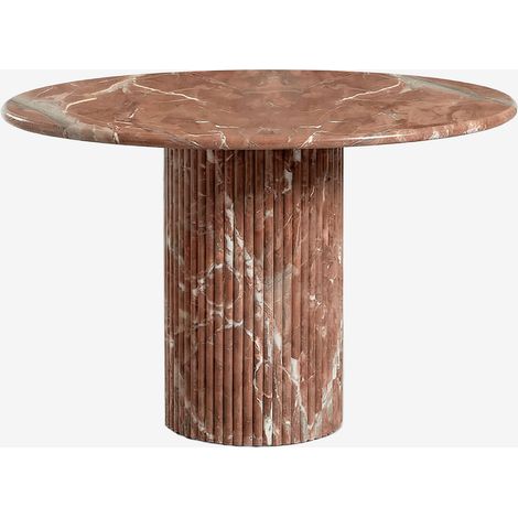 SKLUM Runder Esstisch Ø120 cm aus Naturstein Grosseto                      Roter Marmor Chigan             