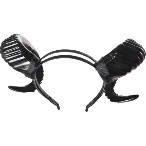 Black Devil Horn Headband PU Leather Costume Women's Celebration (1/5)